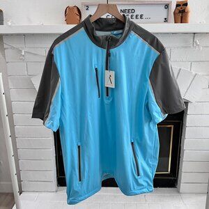 Above the Links Waterproof Windproof Elite Performance Golf Wear Tops - Aqua Blu